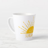 Tasse Latte Jaune Simple Moderne Hello Sunshine (Angle gauche)