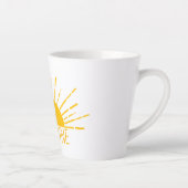 Tasse Latte Jaune Simple Moderne Hello Sunshine (Droite)