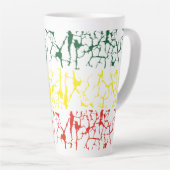Tasse Latte Jaune vert. Red (Angle droit)