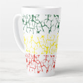 Tasse Latte Jaune vert. Red (Angle gauche)