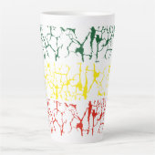 Tasse Latte Jaune vert. Red (Devant)