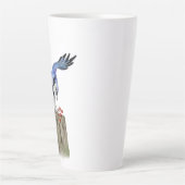 Tasse Latte Jay bleu d'oiseau de la forêt (Devant)