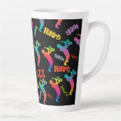 Tasse Latte Jazz Musiciens Retro Music POP ART Rainbow (Droite)
