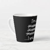 Tasse Latte Je Code Écrit Humour de Programmeur Typographie Gr (Angle gauche)