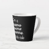 Tasse Latte Je Code Écrit Humour de Programmeur Typographie Gr (Angle droit)