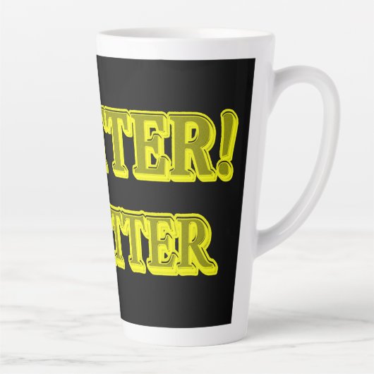 Tasse Latte "JE COMPTE !" Conception d'expression mignonne. Co (Droite)