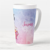 Tasse Latte Je cours sur Jésus, le chaos et le café (Angle droit)