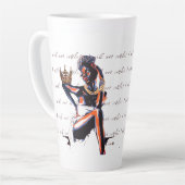 Tasse Latte Je Ne Me Réglerai Pas ! -Tasse latte (Angle gauche)