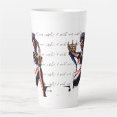 Tasse Latte Je Ne Me Réglerai Pas ! -Tasse latte (Devant)