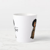 Tasse Latte Je ne peux pas arrêter ma brillance - Ebony Latte (Devant)