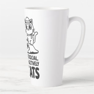 Tasse Latte Je ne suis pas des chats antisociaux