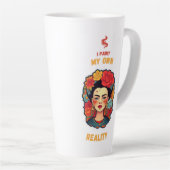 Tasse Latte "Je peins ma propre réalité" Frida Khalo (Angle droit)