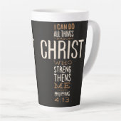 Tasse Latte Je Peux Faire Toutes Les Choses À Travers Le Chris (Angle droit)