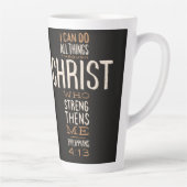 Tasse Latte Je Peux Faire Toutes Les Choses À Travers Le Chris (Droite)