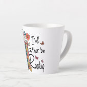 Tasse Latte Je préfère lire (Angle droit)