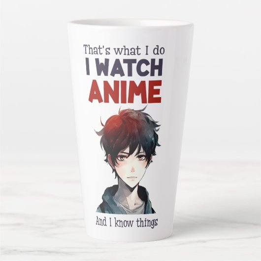 Tasse Latte je regarde Anime (Devant)