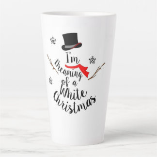 Tasse Latte Je rêve d'un latte blanc de Noël