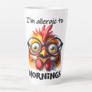 Tasse Latte Je suis allergique aux matins !