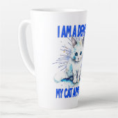 Tasse Latte Je Suis Démocrate - Mon Chat Approuve (Angle gauche)