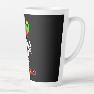 Tasse Latte Je suis Elf Xmas par intérim Famille Ami Noël