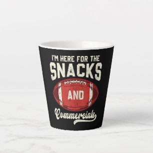 Tasse Latte Je suis ici pour les snacks et les publicités de f
