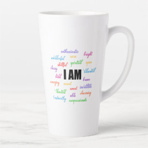 Tasse Latte Je Suis Inspiré, Positif, Religieux, Chrétien