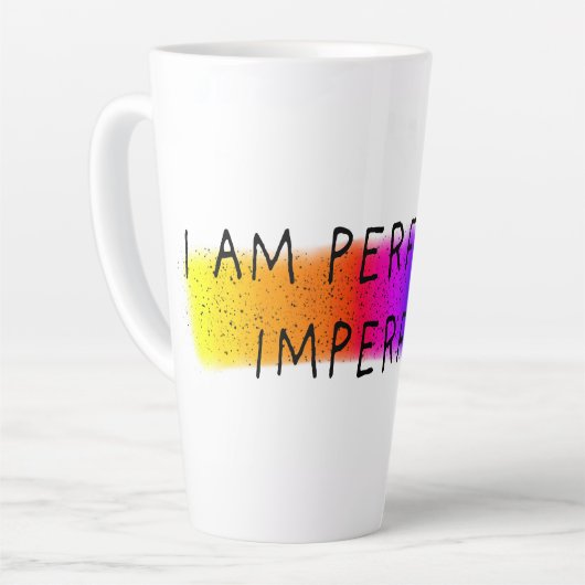 Tasse Latte Je suis parfaitement imparfait (Angle gauche)