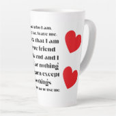 Tasse Latte Je suis qui je suis collection. (Angle droit)