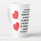 Tasse Latte Je suis qui je suis collection. (Angle gauche)