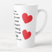 Tasse Latte Je suis qui je suis collection. (Droite)