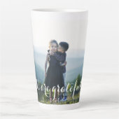 Tasse Latte Je Suis Reconnaissant Au Bon thanksgiving Photo (Devant)