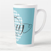 Tasse Latte Je suis Sew Awesome Blue En vichy (Droite)