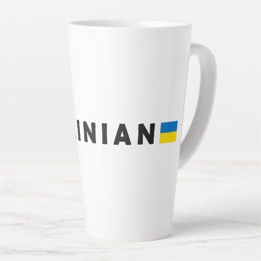 Tasse Latte Je suis ukrainien (Angle droit)