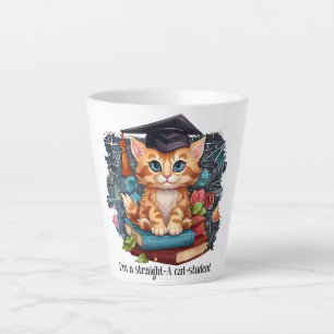 Tasse Latte Je suis un étudiant en chats droit