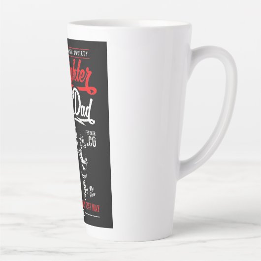 Tasse Latte Je suis un père pompier (Droite)