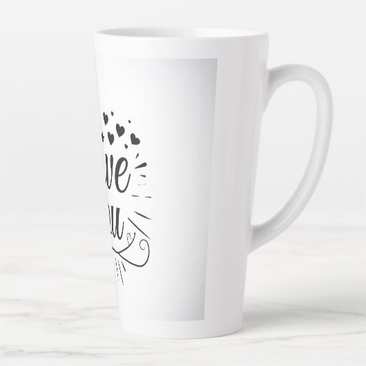 Tasse Latte je t'aime (Droite)