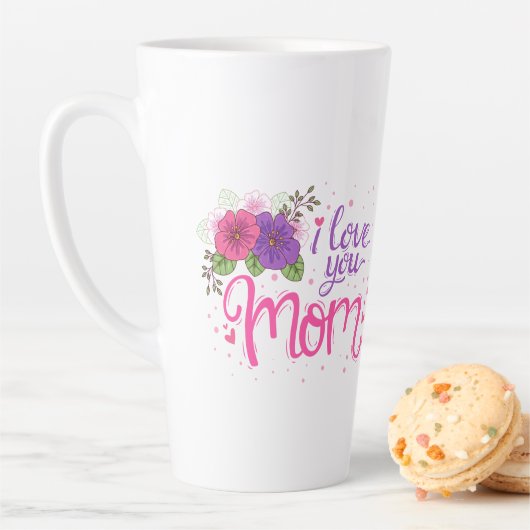 Tasse Latte Je t'aime maman | Fête des mères (En situation)