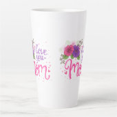 Tasse Latte Je t'aime maman | Fête des mères (Devant)