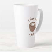 Tasse Latte Je t'aime une petite bouge (Angle droit)