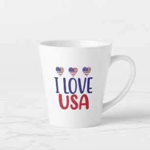 Tasse Latte Je t'aime USA