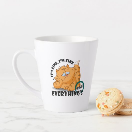 Tasse Latte Je vais bien Tout va bien | (En situation)