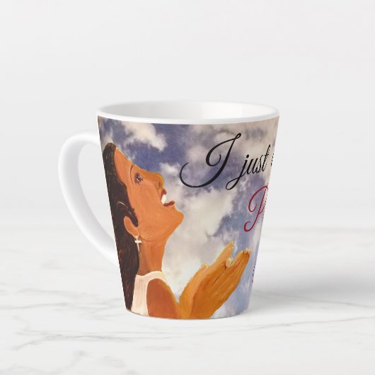 Tasse Latte "Je Veux Juste Le Louer" (Angle gauche)