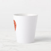 Tasse Latte Je vous aime du fond de mon système cardiovasculai (Devant)