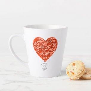 Tasse Latte Je vous aime du fond de mon système cardiovasculai