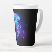 Tasse Latte Jellyfish éclatante couleur (Angle droit)