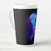 Tasse Latte Jellyfish éclatante couleur (Angle gauche)