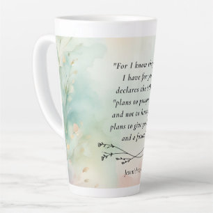 Tasse Latte Jérémie 29:11 Image de verset biblique