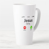 Tasse Latte Jésus Appelle - Chrétien (Angle droit)