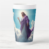 Tasse Latte Jésus dans le nuage (Devant)