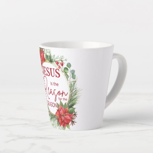 Tasse Latte Jésus est la raison de la saison Noël (Angle droit)